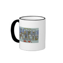 Lake Placid, New York - Large Letter Scenes Coffee Mugs
