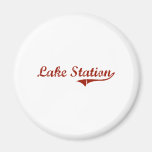 Lake Station Indiana Classic Design Refrigerator Magnets