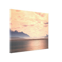 Lake Sunset 2 Generative Art Canvas Wrap canvas prints