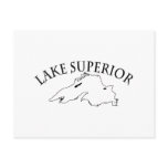 Lake Superior Map postcards