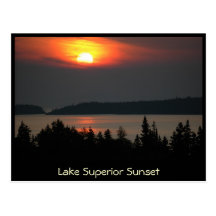 Lake Superior Sunset Post Card