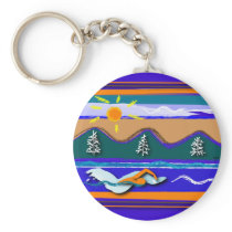 Lake Swim Key Chains