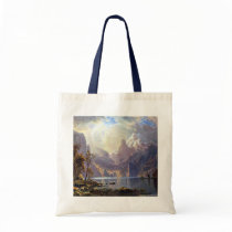 Lake Tahoe by Albert Bierstadt Tote Bags