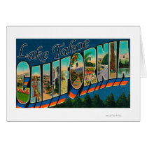 Lake Tahoe, California - Large Letter Scenes 2 Card