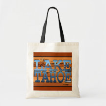 Lake Tahoe California rustic souvenir scenic bag