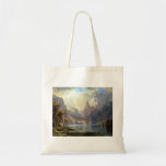 Lake Tahoe painting Nevada art by Albert Bierstadt Canvas Bags
