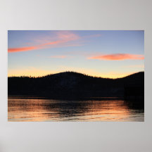 Lake Tahoe Sunset Shadow poster