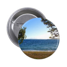 Lake Taupo in the Evening Light, New Zealand. Buttons