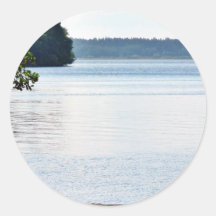 Lake Water On Wind Round Sticker