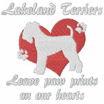 Lakeland Terriers Leave Paw Prints embroidered shirts