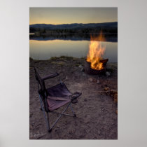 Lakeside Campfire Print