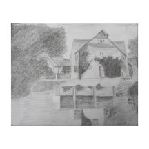 Lakeside cottage gallery wrap canvas