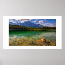 Lakeside Mountain View Poster