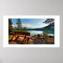 Lakeside Park Bench Poster