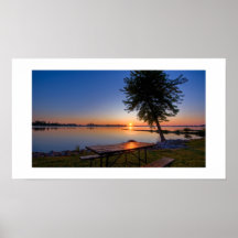 Lakeside Sunset Poster