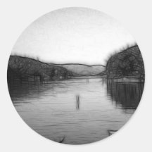 LakeViewz4 Round Sticker