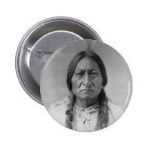 Lakota American Indian Chief Sitting Bull Pinback Button