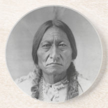 Lakota American Indian Chief Sitting Bull Beverage Coasters