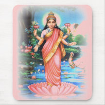 LAKSHMI Goddess of Wealth and Prosperity Mousepads