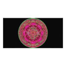 Lakshmi Yantra Mandala photo card