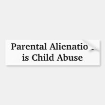 L'aliénation parental est mauvais traitement à enf autocollants pour voiture
