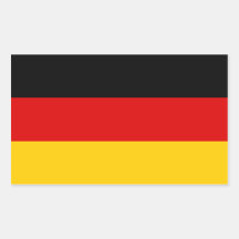 L'Allemagne/drapeau (civil) allemand Autocollants Rectangulaires