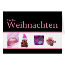 l'Allemand weinachten le col noir rose de Noël de  Carte De Vœux