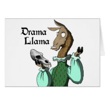 Lama de drame carte de vœux