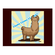 Lama, lama, lama carte postale