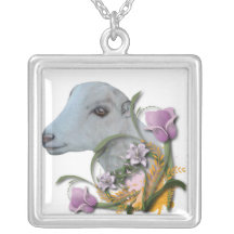 LaMancha Goat Floral  Necklace