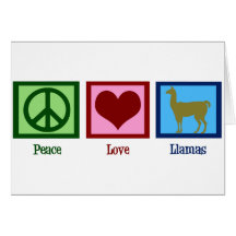 Lamas d'amour de paix cartes