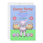 Lamb and Eggs Easter Party Invite
