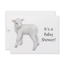 Lamb Baby Shower Invitation