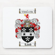 LAMB FAMILY CREST -  LAMB COAT OF ARMS MOUSE PAD