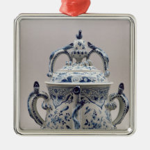 Lambeth Delftware posset pot, blue and white Ornaments