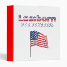 Lamborn for Congress Patriotic American Flag Binder