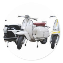 lambretta round sticker