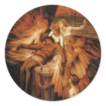 Lament for Icarus by Herbert Draper Round Sticker