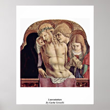 Lamentation par Carlo Crivelli Affiches