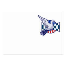 L'Américain de drapeau de course de pigeon d'embal Carte De Visite
