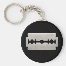 LAMES DE RASOIR DE ROCKER PUNK PORTE-CLEF