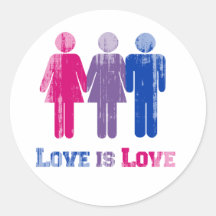 L'amour bisexuel est amour affligé autocollants