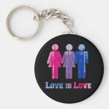 L'amour bisexuel est l'amour distressed.png porte-clef