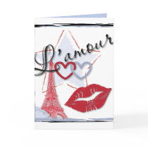 L'amour Blue Valentine's Card
