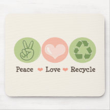 L'amour de paix réutilisent Mousepad Tapis De Souris
