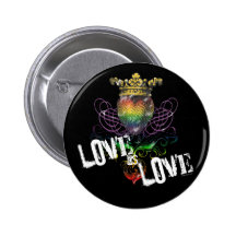 L'amour est bouton de Drk d'amour Badge Avec Épingle