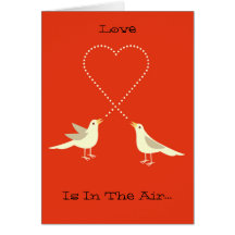 L'amour est dans le ciel carte de vœux