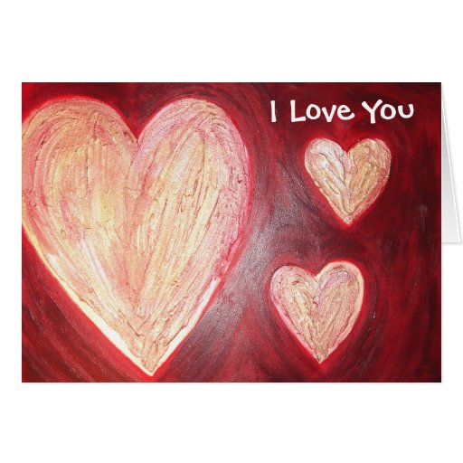 l'amour est rouge, je t'aime carte de vœux