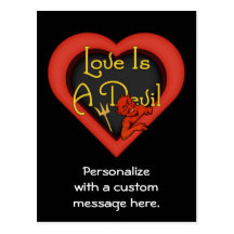 L'amour est un diable carte postale