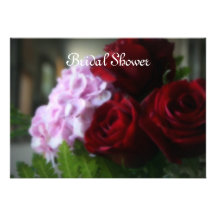 L'amour fleurit "douche nuptiale " invitations personnalisées